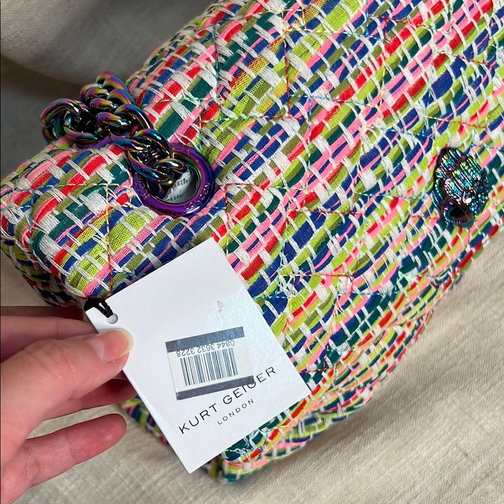 Kurt Geiger London Large Kensington Multicolor Quilted Women's Bag - Picture 2 of 6